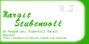 margit stubenvoll business card